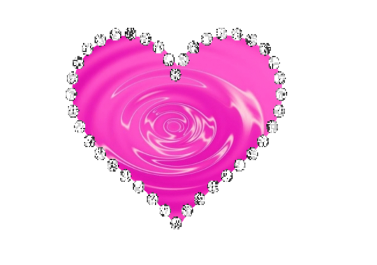 Pink Diamond Heart Transparent Background 