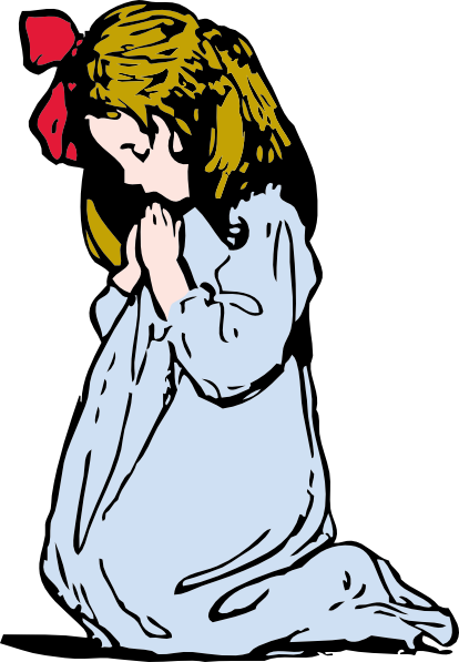 Person Praying On Knees Clipart 