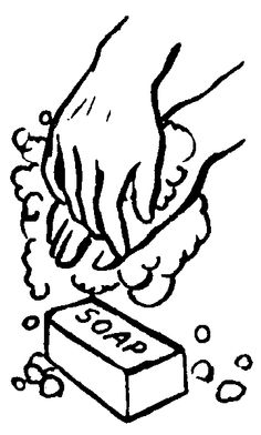 Wash hands clip art black and white 