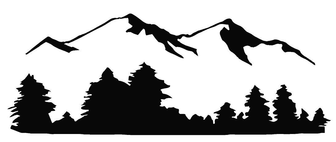 mountain tree line silhouette