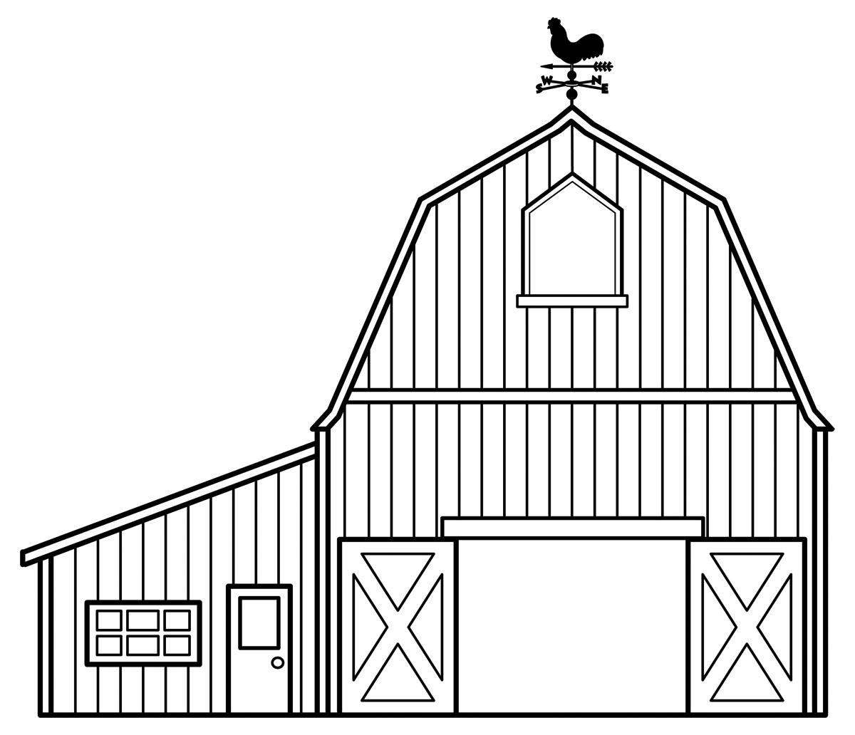 Barn outline clipart 