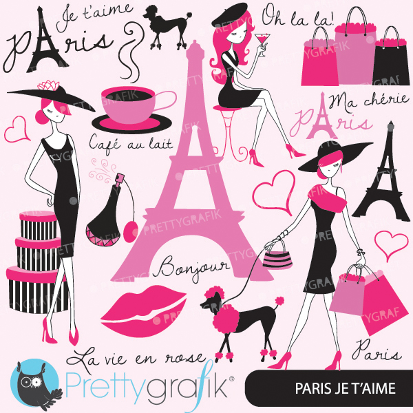 Paris fashion clip Paris fashion clipart [CL556] 