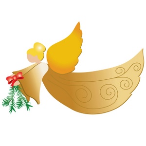 Christmas angels clipart image 