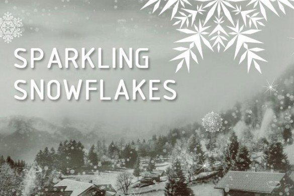 Create Snow with Sparkling Snowflakes Clipart 