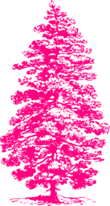 Pink Tree Snow Clip Art at Clker 