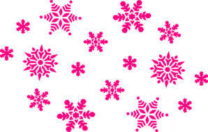 Pink Snowflakes Clip Art at Clker 