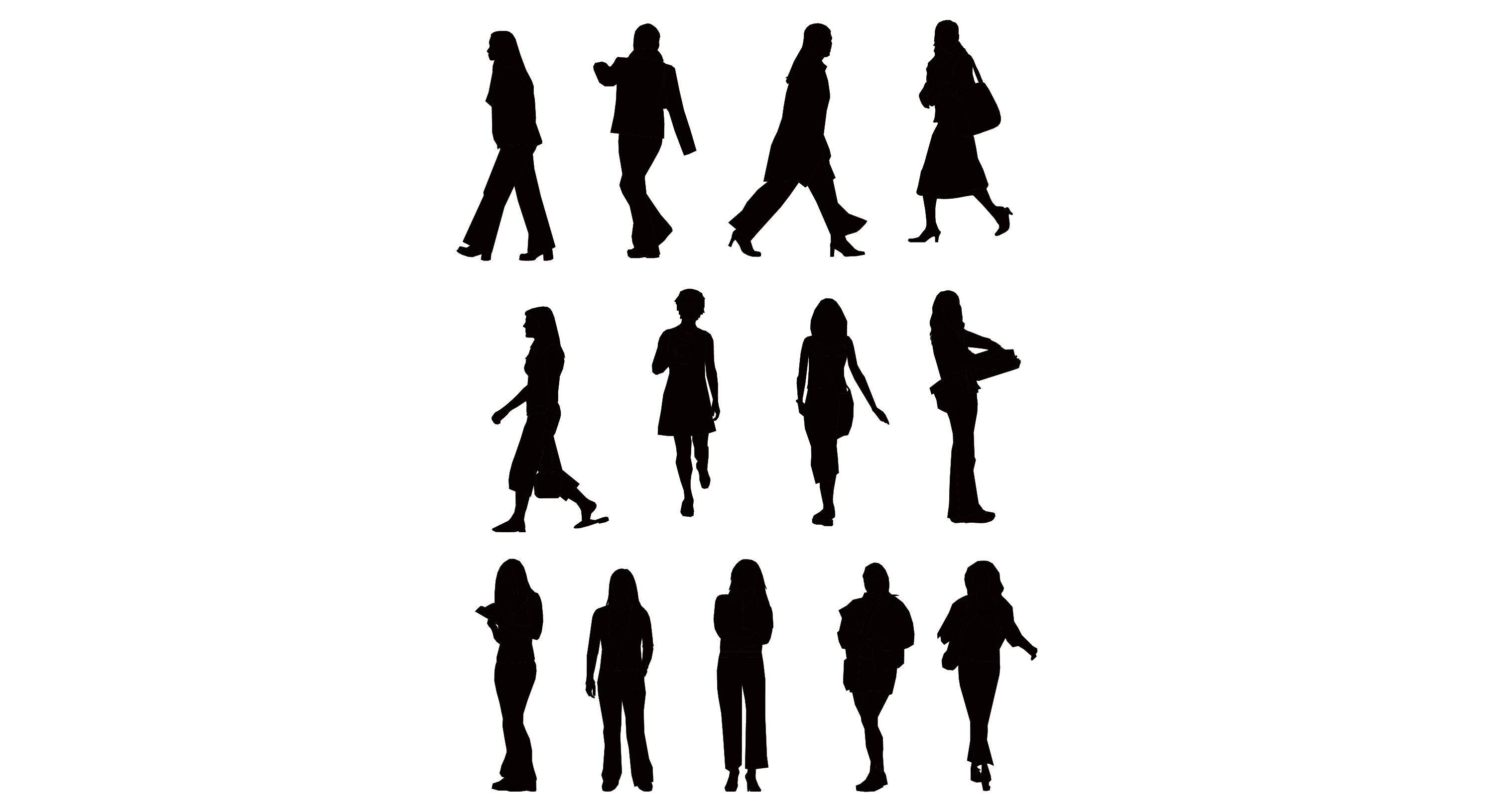 silhouette woman - Clip Art Library