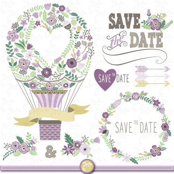 Wedding Clipart pack WEDDING FLORALclip art,Vintage Flowers 