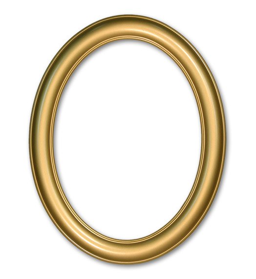 Gold oval frame clipart 
