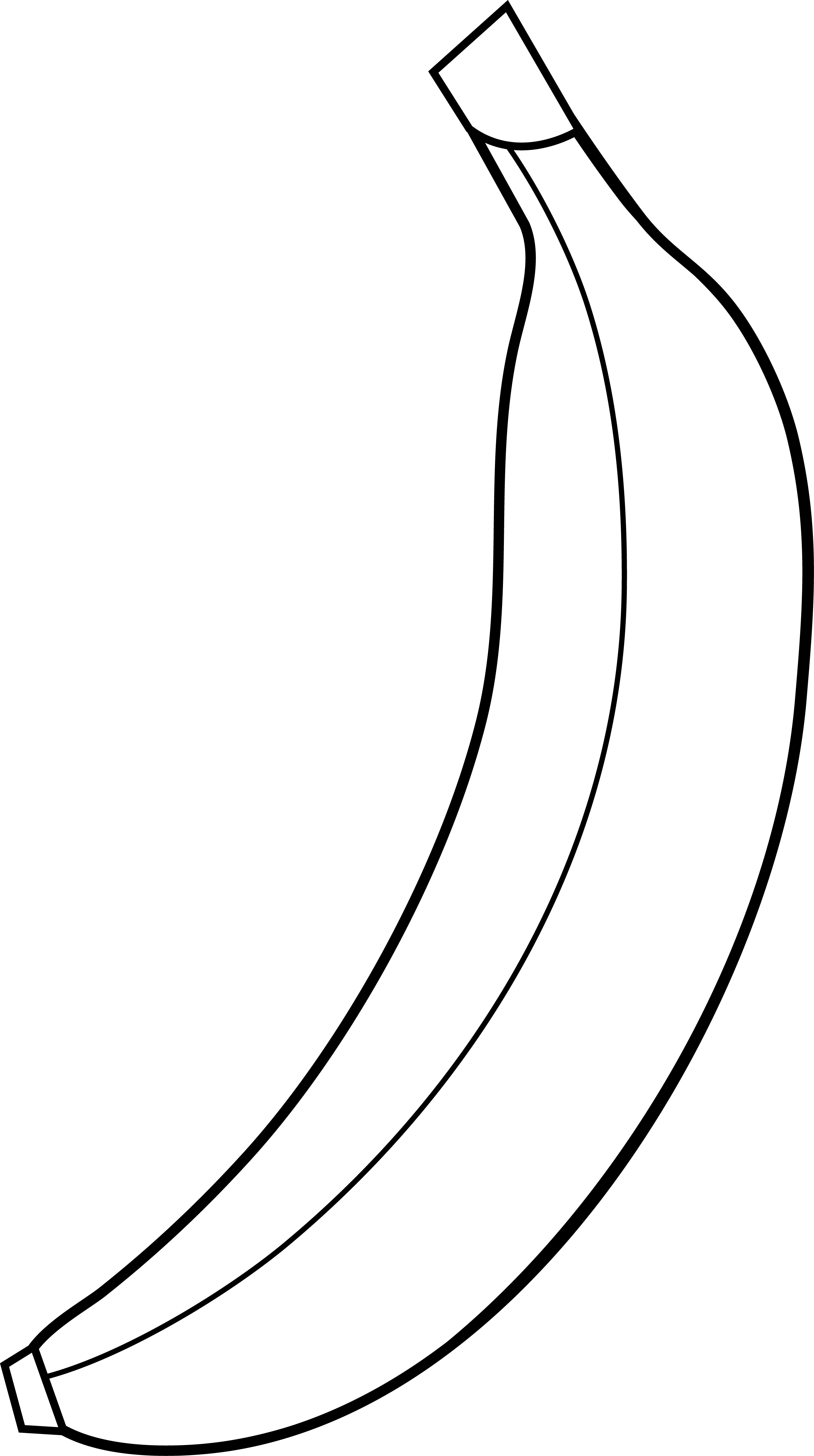 Banana Drawing Bananas Bunch Outline Clipart Coloring Fruit Pages ...