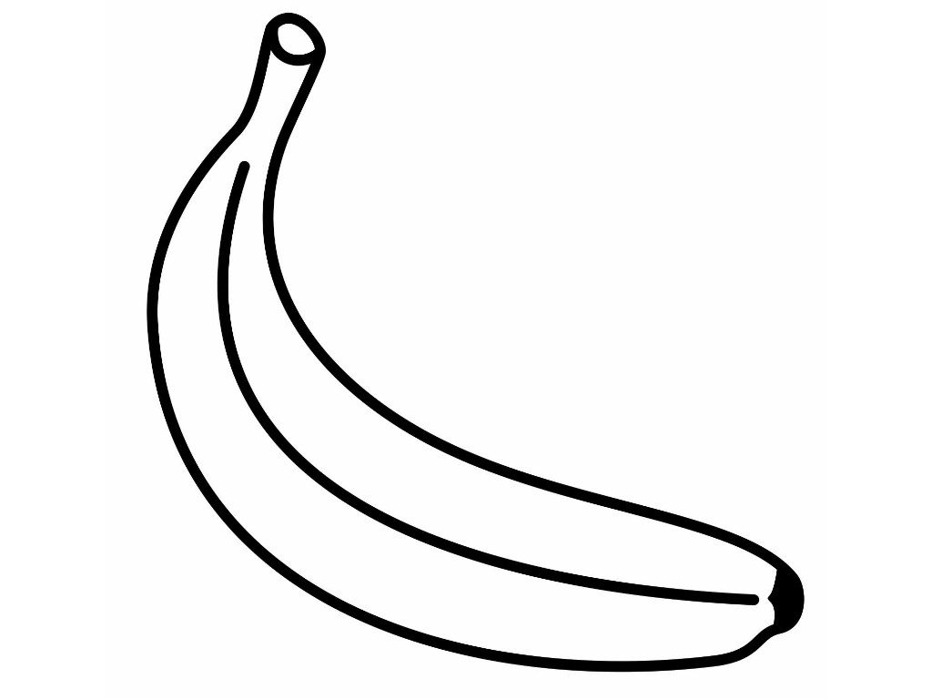 Coloring Page Of Bunch Bananas 