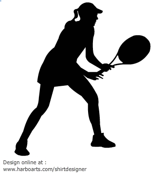 Tennis Silhouette Clipart 