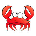 Cartoon Crab Vector Clip Art Illustration With Simple All IN A 