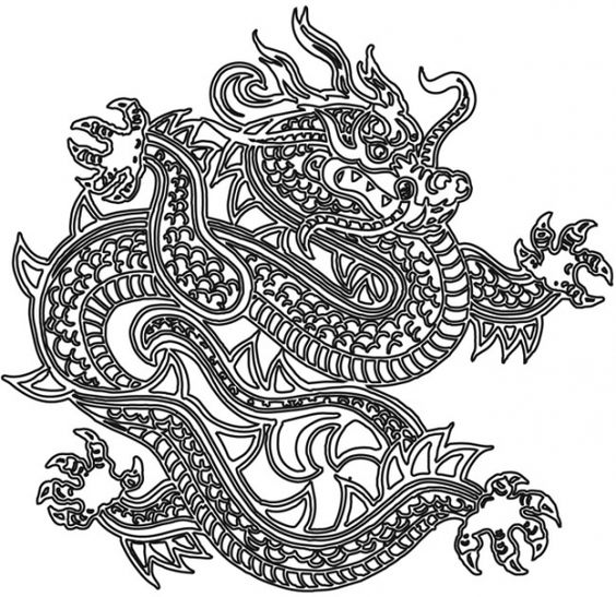 dragon chinese tattoo png - Clip Art Library