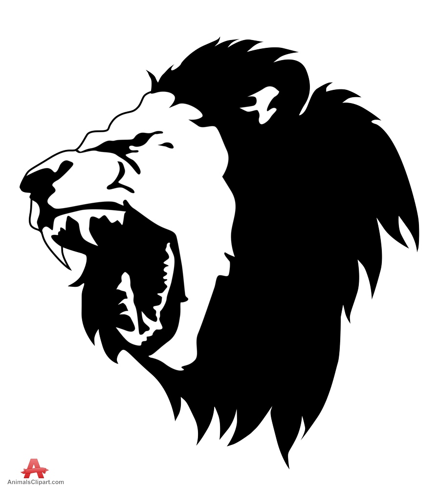 Roaring lion clipart free 