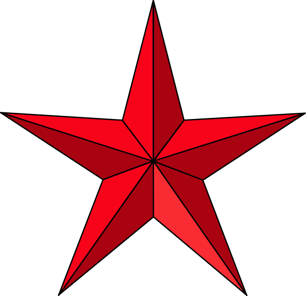 Red Texas Star Clipart 