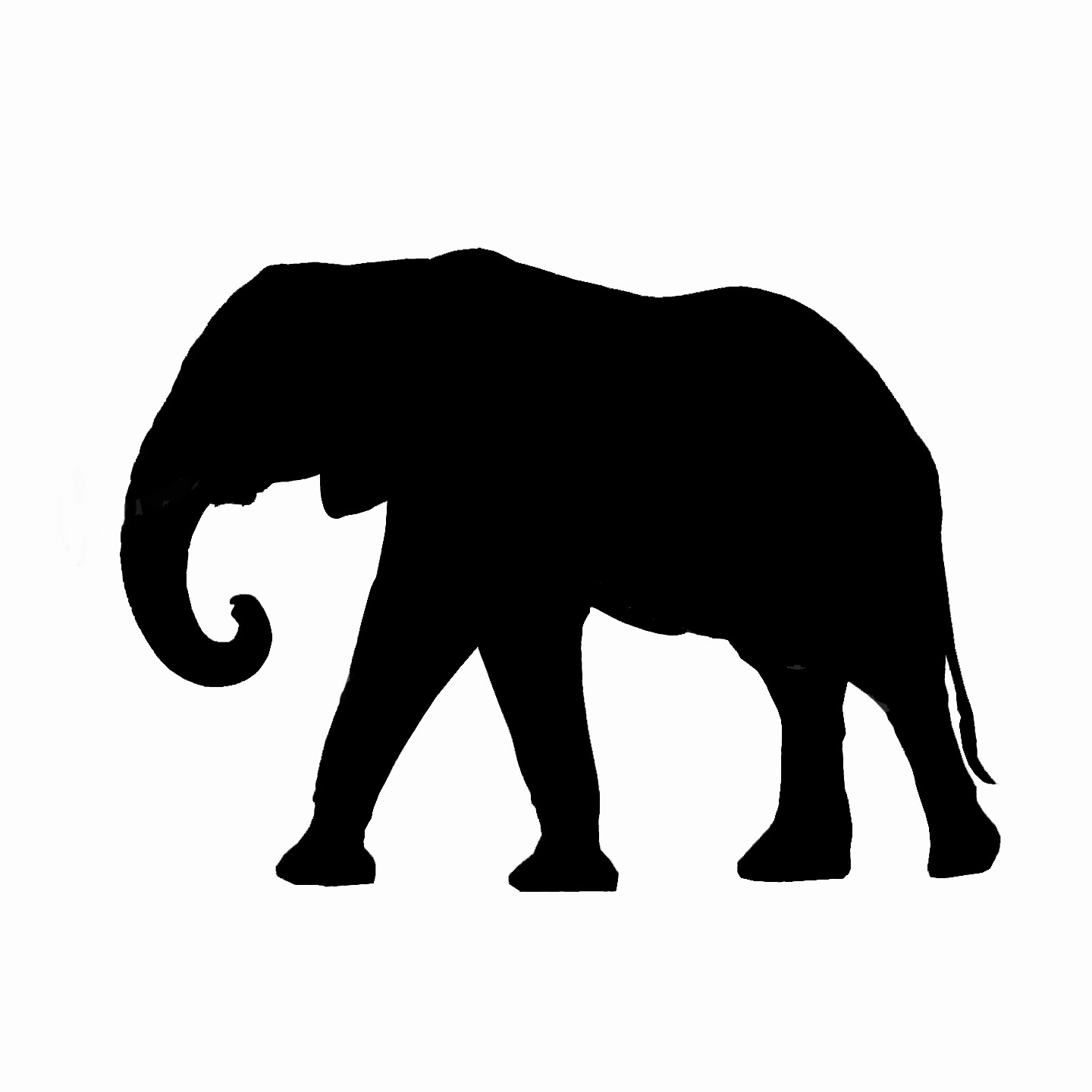 Silhouette Elephant Clipart 