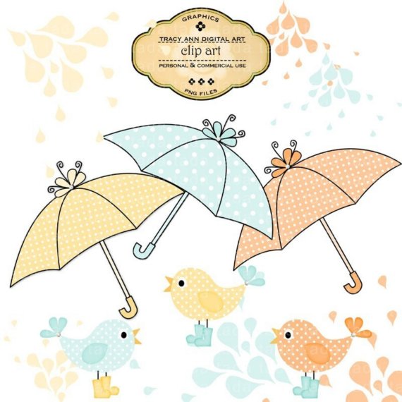 Bridal Shower Umbrella Clip Art