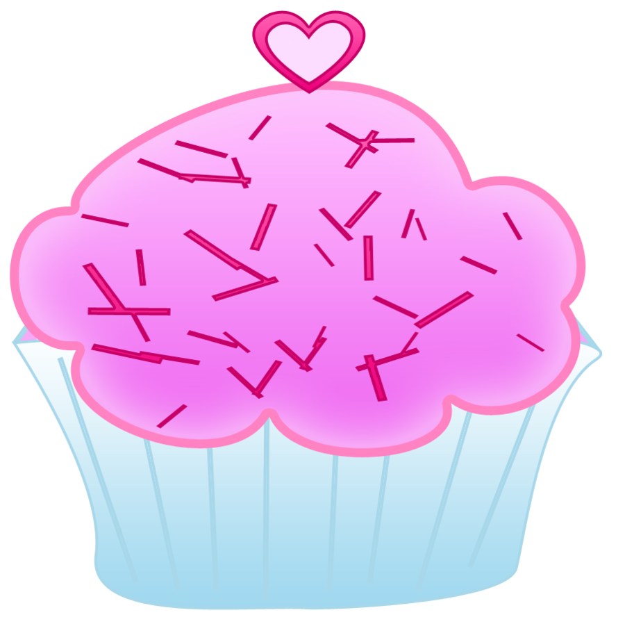 Light Pink Cupcake Clipart 