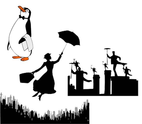mary poppins chimney sweep silhouette