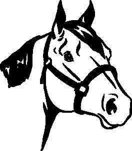 Horse head image clipart 