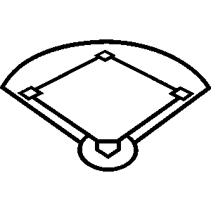 Baseball diamond softball field clipart 2 