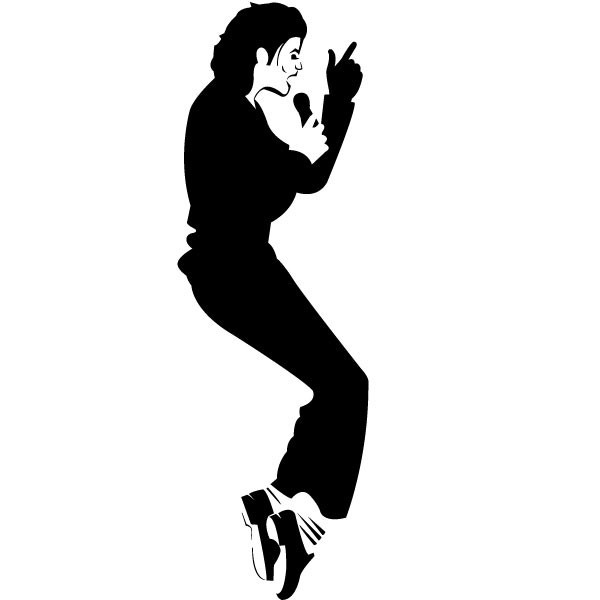 Michael Jackson Moonwalk, Logo, Stencil, cdr, Silhouette, Bad, Black, Black  And White, Logo, Stencil, cdr png | PNGWing