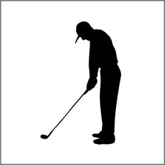 Golf silhouette clip art Pack Template 
