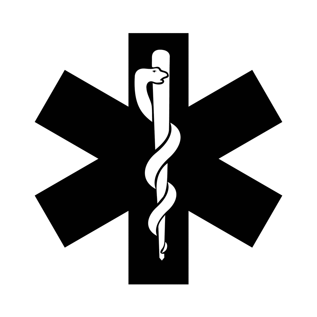 black medical alert symbol - Clip Art Library