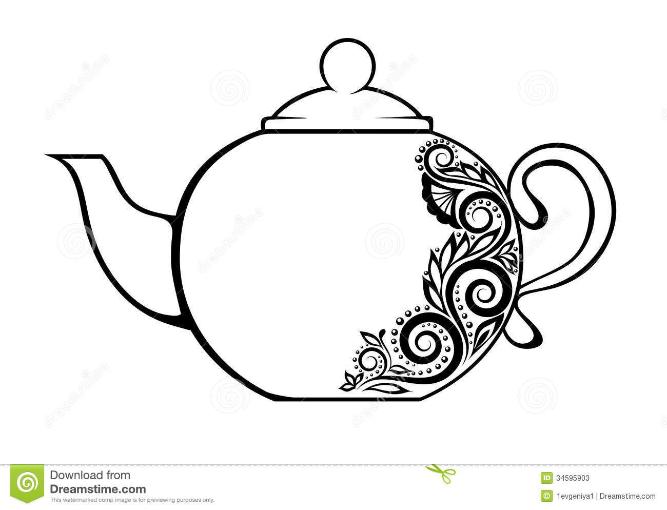 Tea pot clip art 