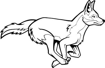 Coyote mascot clipart 