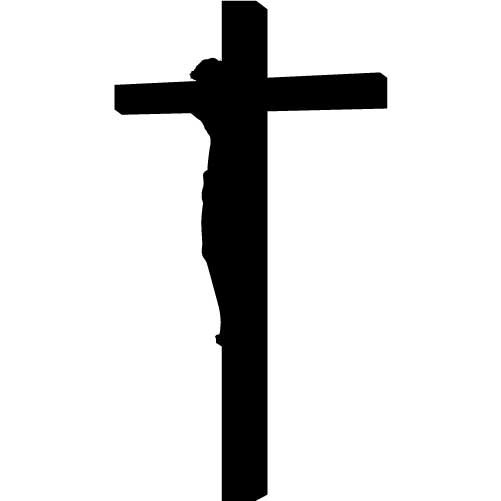 jesus on cross silhouette