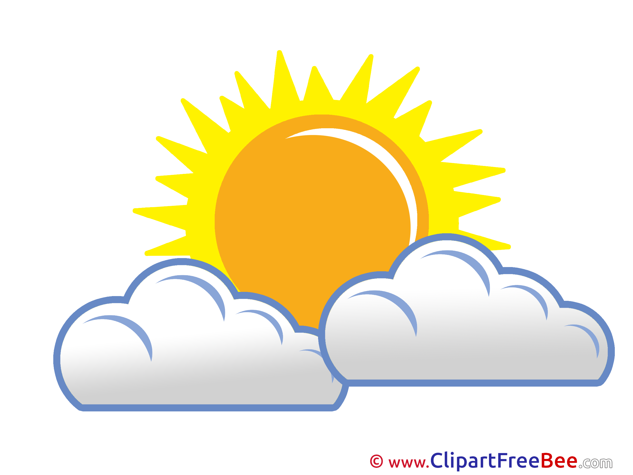 Cloud With A Sun Clipart
