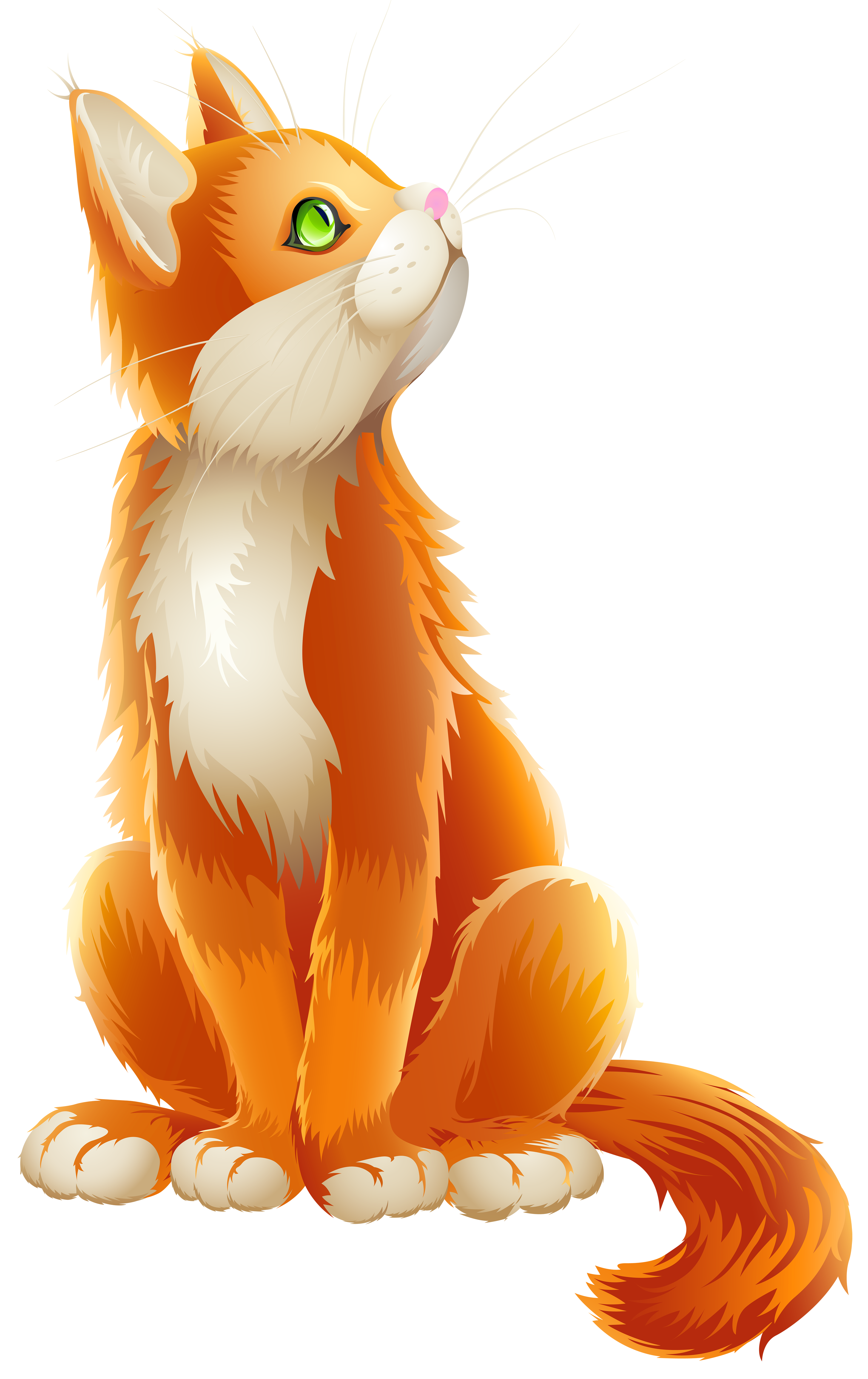 Orange Cat Cartoon Transparent PNG Clip Art Image 