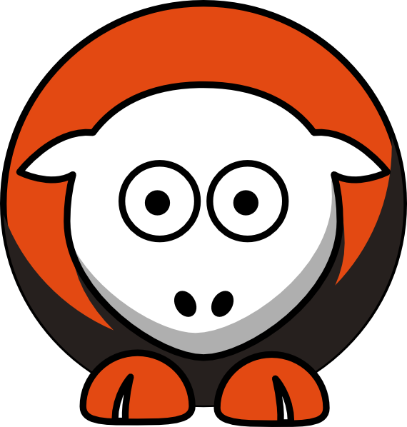 Sheep 3 Toned Cleveland Browns Colors Clip Art at Clker 