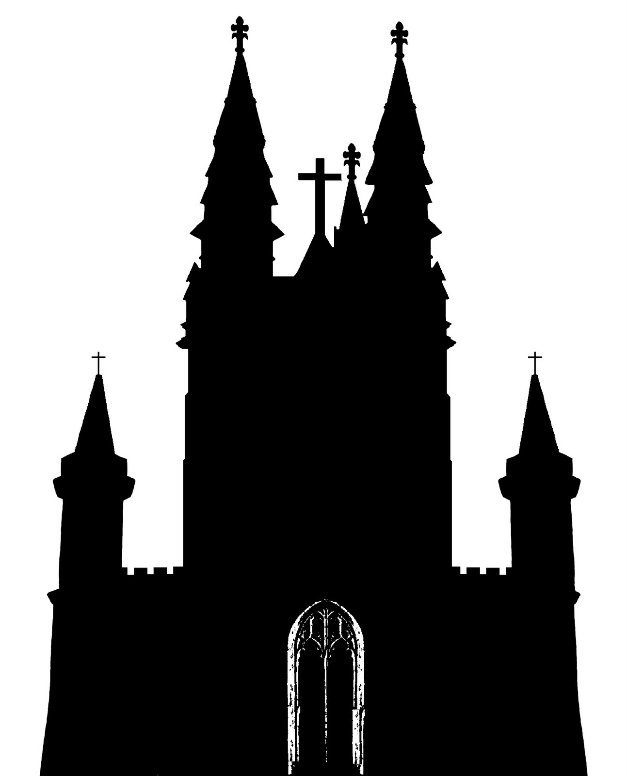 Church silhouette clipart 