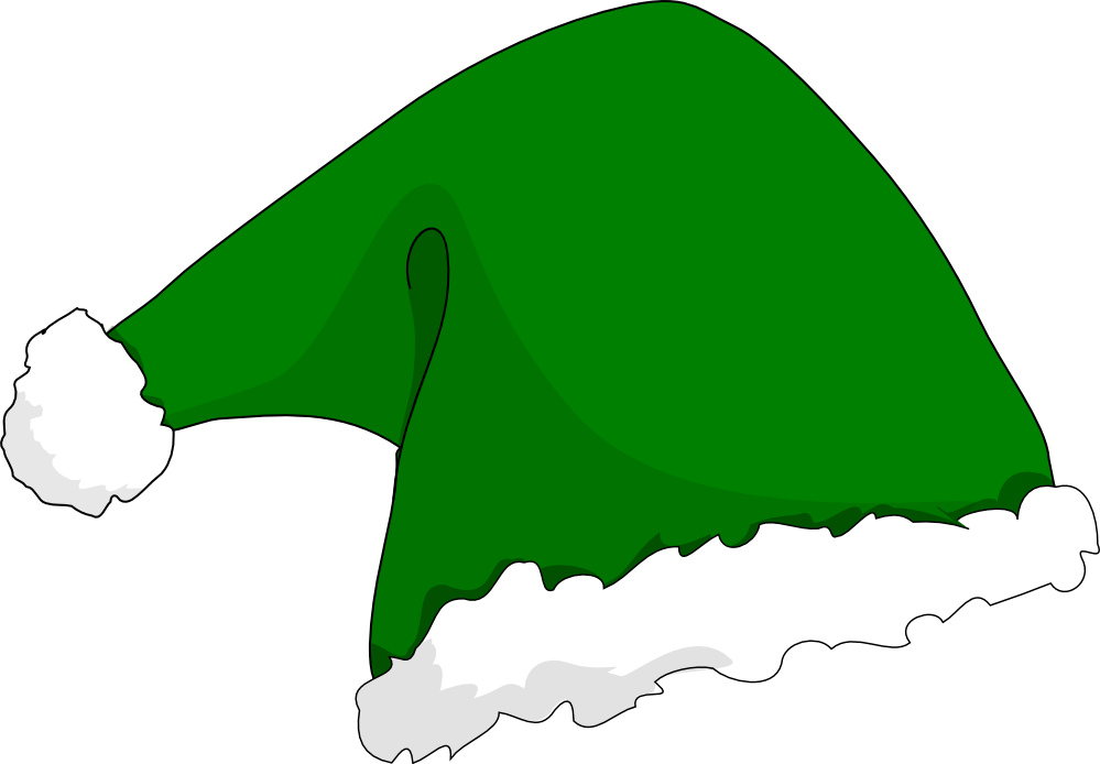 green santa hat png
