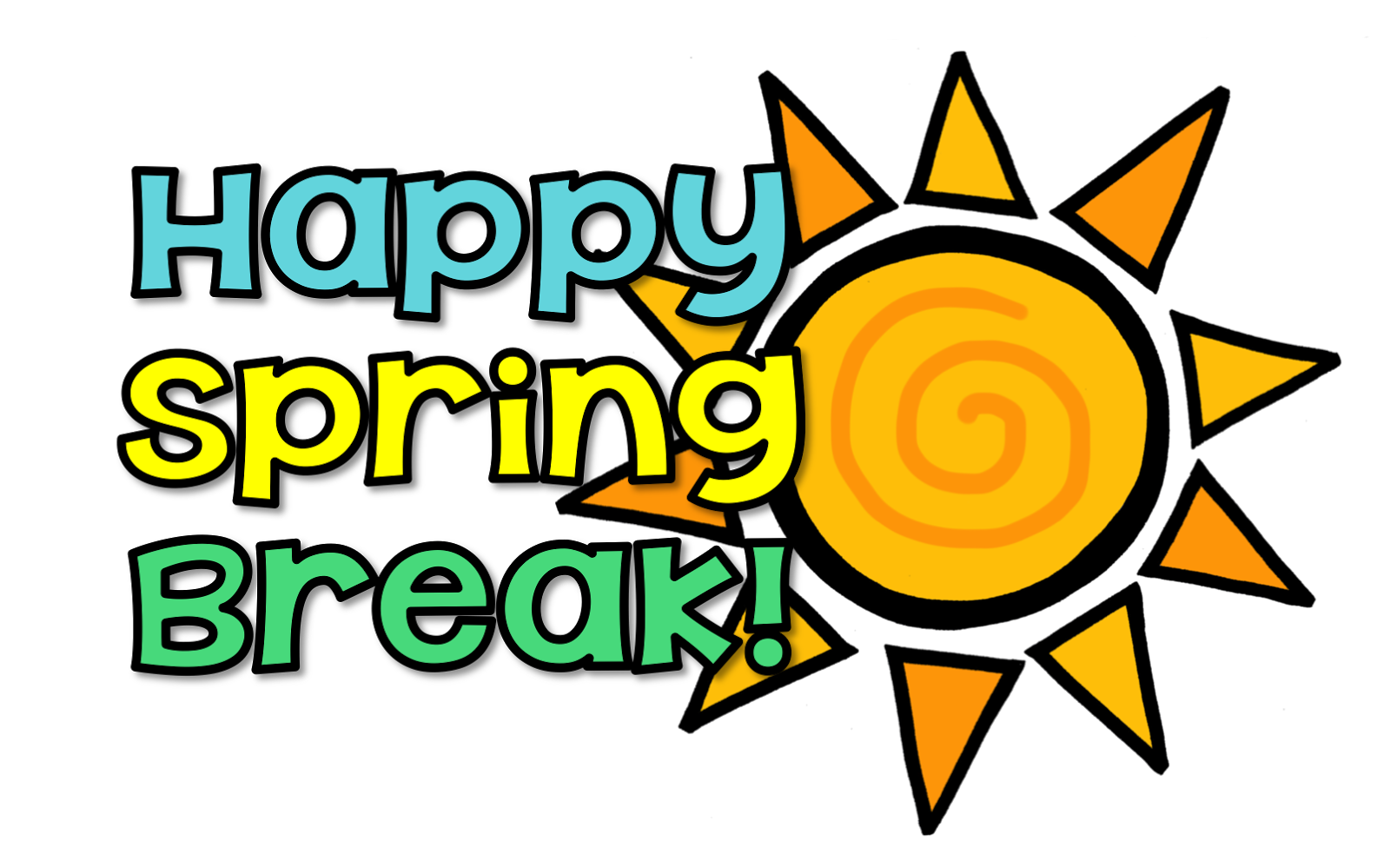 happy spring break 2022 clipart