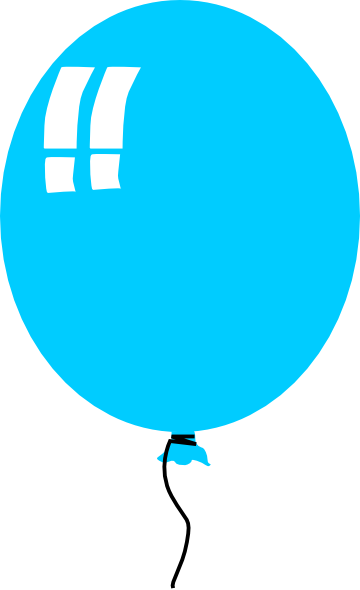 Helium Blue Balloon Clip Art at Clker 