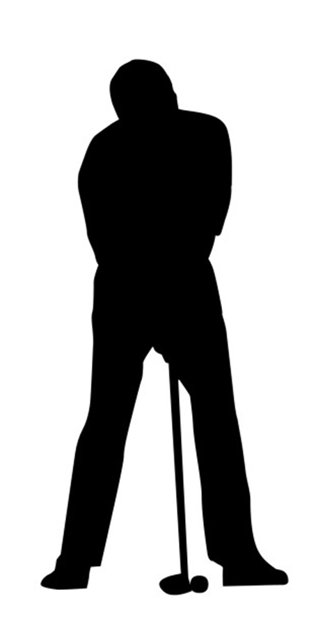 golf man silhouette no background - Clip Art Library