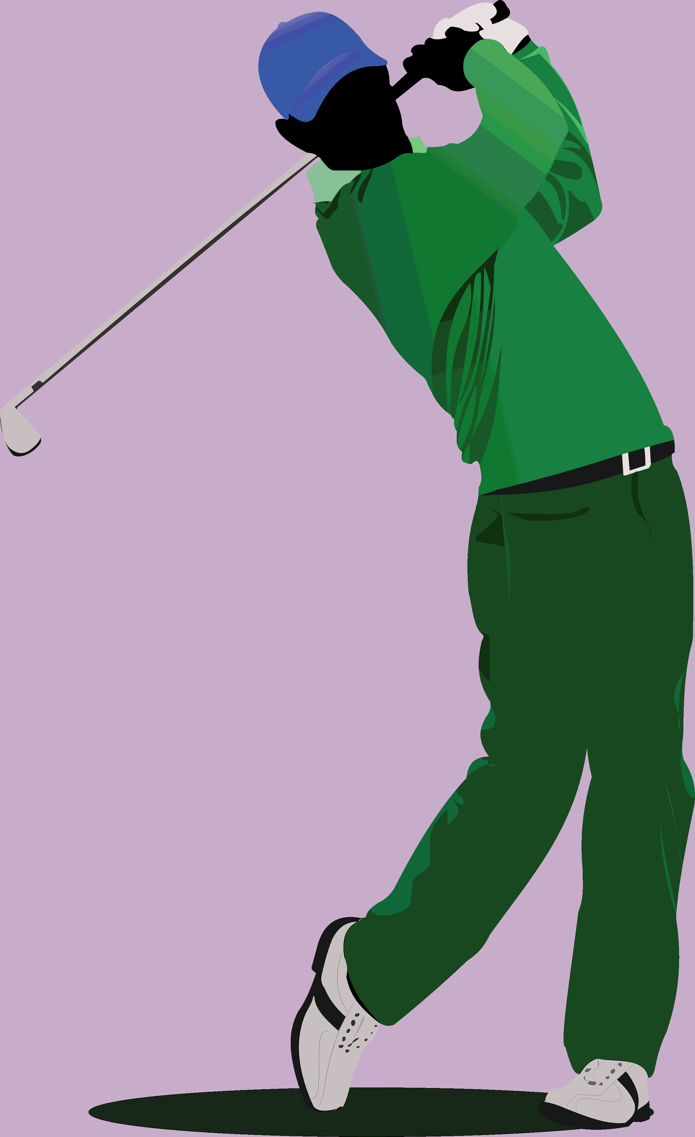 Golfer Silhouette Clipart 