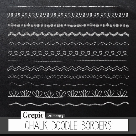 free chalkboard border