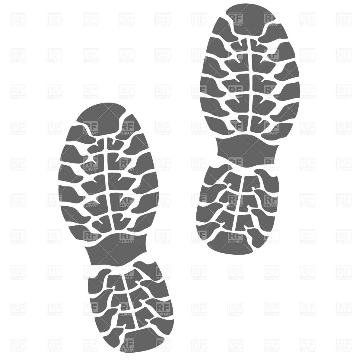 Foot print silhouette clipart free 