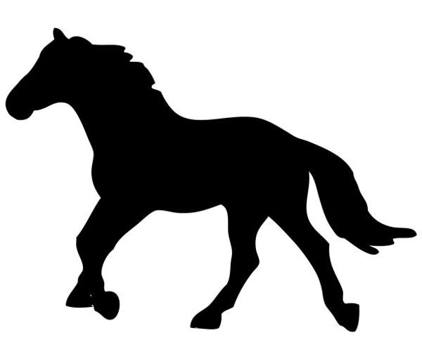Black And White Horse Clipart 