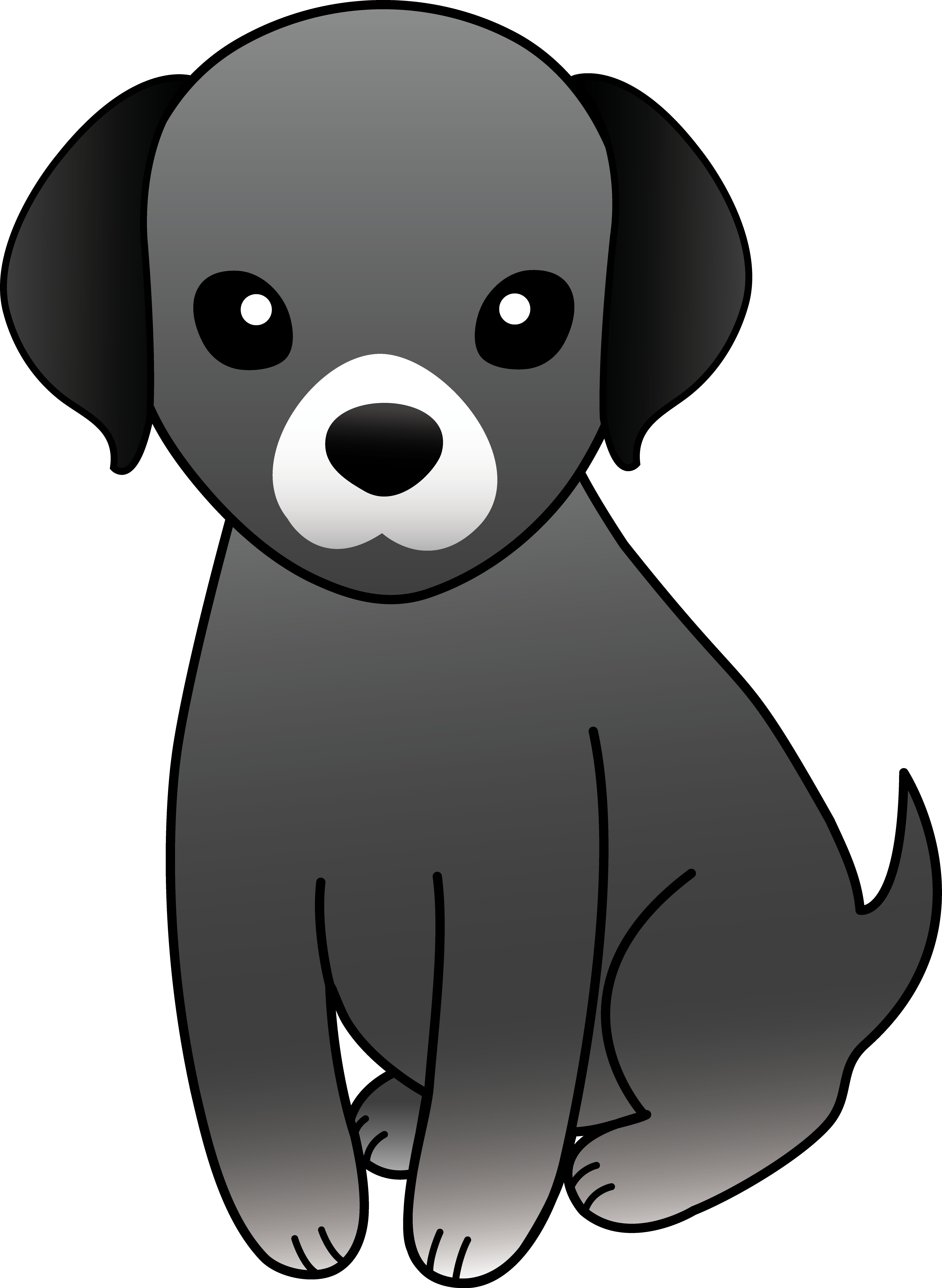 Black dog clip art 