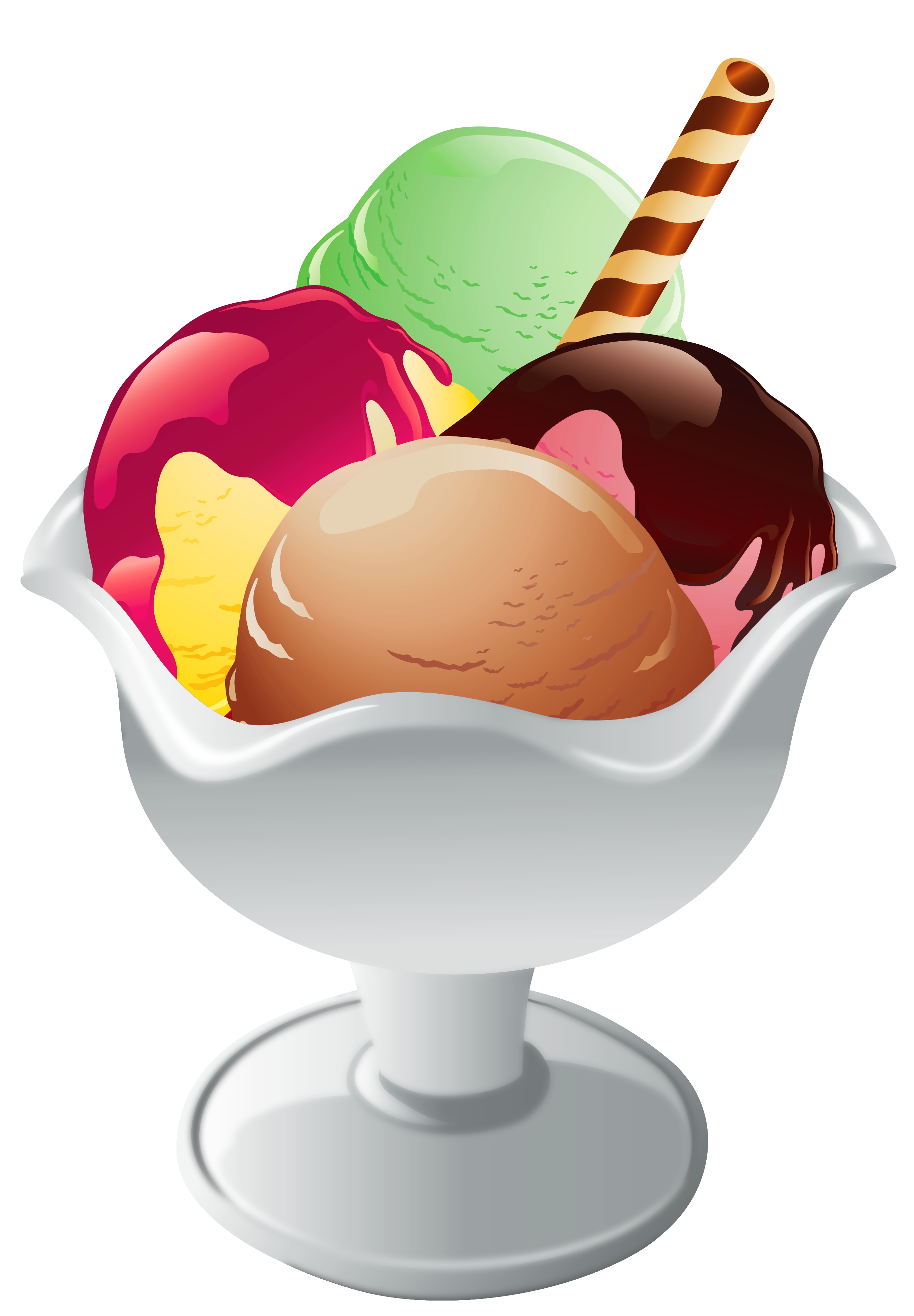 Transparent ice cream sundae clipart 0 