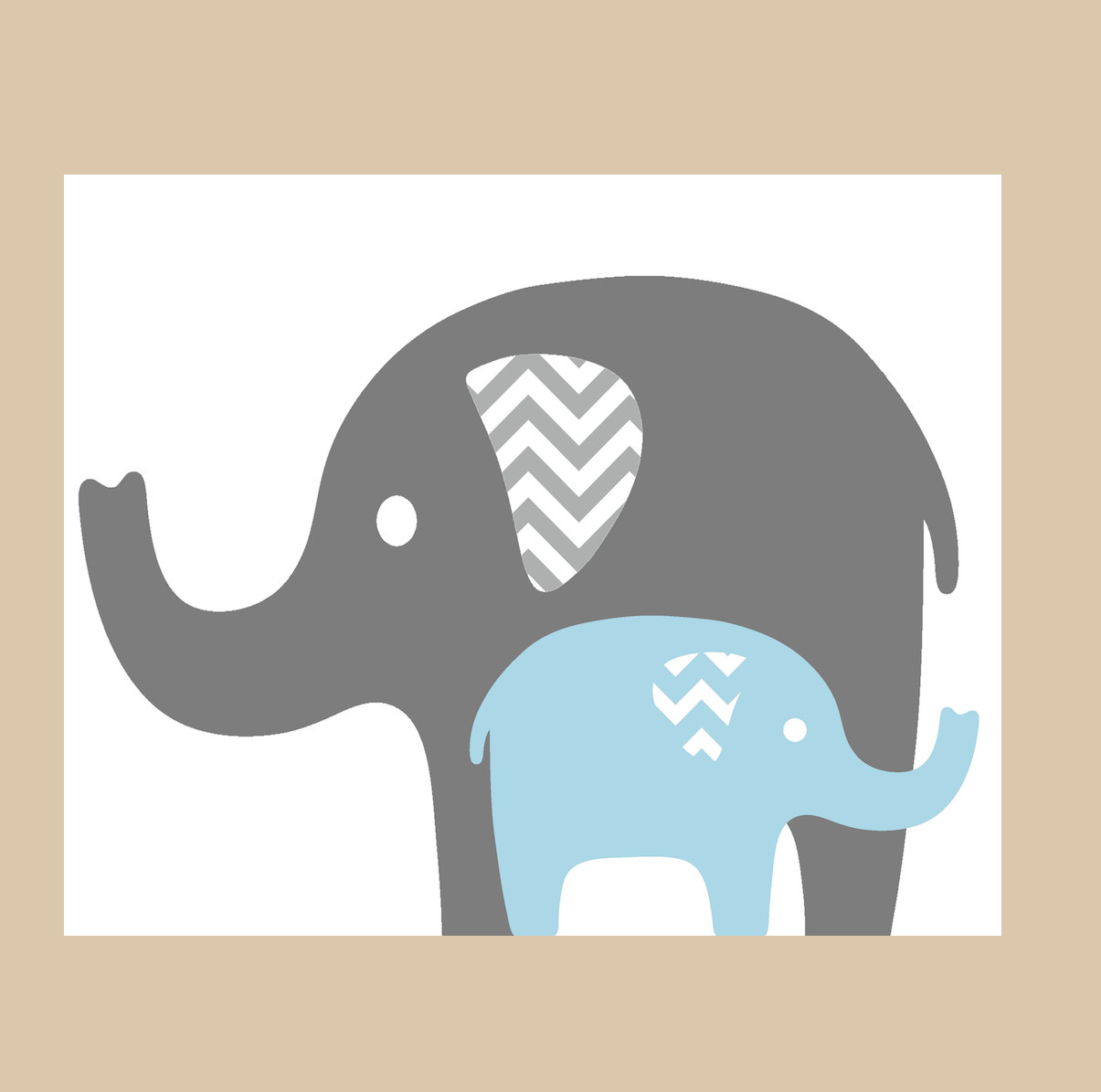 Free clipart mommy and baby elephant silhouette 