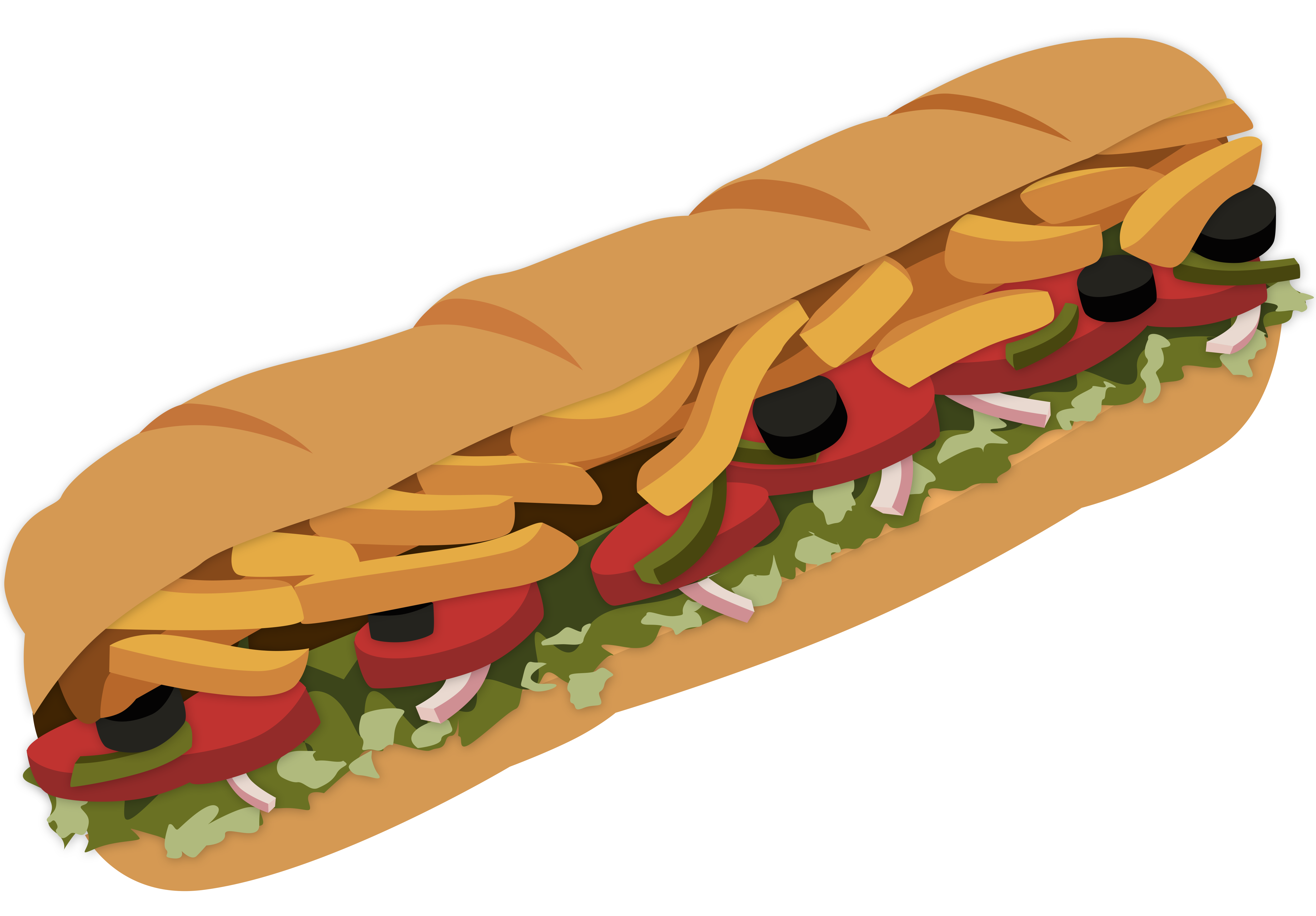 Cartoon Sub Sandwich 