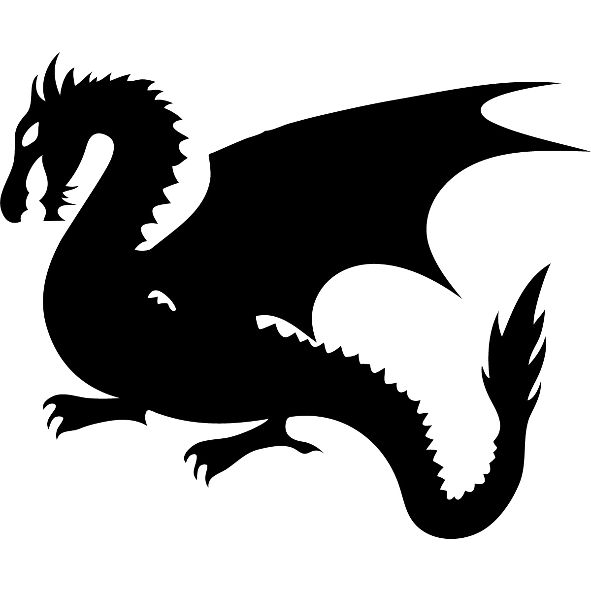 Free Dragon Silhouette Cliparts, Download Free Dragon Silhouette ...