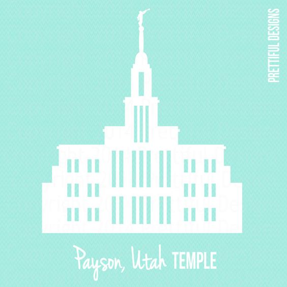 Payson Temple Utah LDS Mormon Clip Art png eps svg Vector 